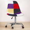 Sedia da Ufficio con Rotelle - Sedia da Scrivania - Rivestita in Patchwork - Tessa image 7