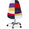 Sedia da Ufficio con Rotelle - Sedia da Scrivania - Rivestita in Patchwork - Tessa image 7