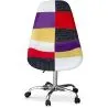 Sedia da Ufficio con Rotelle - Sedia da Scrivania - Rivestita in Patchwork - Tessa image 7