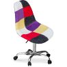 Sedia da Ufficio con Rotelle - Sedia da Scrivania - Rivestita in Patchwork - Tessa image 7