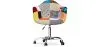 Sedia da ufficio con braccioli - Sedia da scrivania con ruote - Rivestita in patchwork - Patty image 7