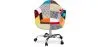 Sedia da ufficio con braccioli - Sedia da scrivania con ruote - Rivestita in patchwork - Patty image 7