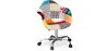Sedia da ufficio con braccioli - Sedia da scrivania con ruote - Rivestita in patchwork - Patty image 7