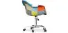 Sedia da ufficio con braccioli - Sedia da scrivania con ruote - Rivestita in patchwork - Patty image 7
