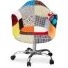 Sedia da ufficio con braccioli - Sedia da scrivania con ruote - Rivestita in patchwork - Patty image 7