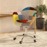 Sedia da ufficio con braccioli - Sedia da scrivania con ruote - Rivestita in patchwork - Patty image 7