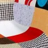 Sedia da ufficio con braccioli - Sedia da scrivania con ruote - Rivestita in patchwork - Patty image 7
