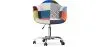 Sedia da ufficio con braccioli - Sedia da scrivania con ruote - Rivestita in patchwork - Pixi image 7