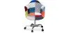 Sedia da ufficio con braccioli - Sedia da scrivania con ruote - Rivestita in patchwork - Pixi image 7
