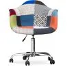 Sedia da ufficio con braccioli - Sedia da scrivania con ruote - Rivestita in patchwork - Pixi image 7