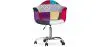 Sedia da ufficio con braccioli - Sedia da scrivania con ruote - Rivestita in patchwork - Ray image 7