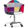 Sedia da ufficio con braccioli - Sedia da scrivania con ruote - Rivestita in patchwork - Ray image 7