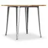 Tavolo da pranzo quadrato industriale - Legno e metallo - Stylix image 7