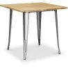 Tavolo da pranzo quadrato industriale - Legno e metallo - Stylix image 7