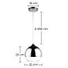 Lampada a sospensione a sfera - Lampada a sospensione in metallo cromato - Speculum image 7
