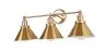 Lampada da Parete Vintage Dorata - 3 Luci - Remir image 7