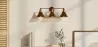 Lampada da Parete Vintage Dorata - 3 Luci - Remir image 7