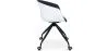 Sedia da ufficio con braccioli - Sedia da scrivania con rotelle - Bianco e nero - Jodie image 7