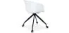 Sedia da ufficio con braccioli - Sedia da scrivania con rotelle - Bianco e nero - Jodie image 7