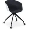 Sedia da ufficio con braccioli - Sedia da scrivania con rotelle - Bianco e nero - Jodie image 7