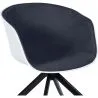 Sedia da ufficio con braccioli - Sedia da scrivania con rotelle - Bianco e nero - Jodie image 7