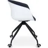 Sedia da ufficio con braccioli - Sedia da scrivania con rotelle - Bianco e nero - Jodie image 7
