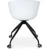 Sedia da ufficio con braccioli - Sedia da scrivania con rotelle - Bianco e nero - Jodie image 7