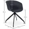 Sedia da ufficio con braccioli - Sedia da scrivania di design nera - Jodie image 7