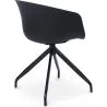 Sedia da ufficio con braccioli - Sedia da scrivania di design nera - Jodie image 7