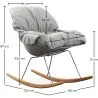 Sedia a Dondolo Imbottita - Design Scandinavo - Ruma image 7