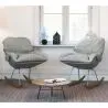 Sedia a Dondolo Imbottita - Design Scandinavo - Ruma image 7