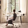 Sedia da ufficio con rotelle - Sedia da scrivania bianca - Canva image 7
