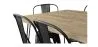Pack Tavolo da pranzo - Design industriale 150cm + Confezione di 6 sedie da pranzo - Design industriale - Hairpin Stylix image 7