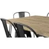 Pack Tavolo da pranzo - Design industriale 150cm + Confezione di 6 sedie da pranzo - Design industriale - Hairpin Stylix image 7
