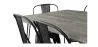 Pack Tavolo da pranzo - Design industriale 150cm + Confezione di 6 sedie da pranzo - Design industriale - Hairpin Stylix image 7