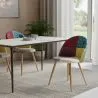 Sedia da pranzo imbottita in patchwork - Stile scandinavo - Ray image 7