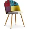 Sedia da pranzo imbottita in patchwork - Stile scandinavo - Ray image 7