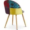 Sedia da pranzo imbottita in patchwork - Stile scandinavo - Ray image 7