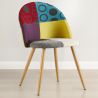 Sedia da pranzo imbottita in patchwork - Stile scandinavo - Ray image 7