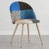 Sedia da pranzo imbottita in patchwork - Stile scandinavo - Evelyne  image 7