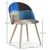 Sedia da pranzo imbottita in patchwork - Stile scandinavo - Evelyne  image 7