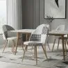 Sedia da pranzo - Rivestita in patchwork bianco e nero - Evelyne image 7