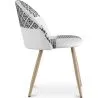 Sedia da pranzo - Rivestita in patchwork bianco e nero - Evelyne image 7