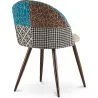 Sedia da pranzo imbottita in patchwork - Stile scandinavo - Patty image 7