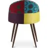 Sedia da pranzo imbottita in patchwork - Stile scandinavo - Ray image 7