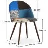 Sedia da pranzo imbottita in patchwork - Stile scandinavo - Pixi image 7