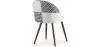 Sedia da pranzo - Rivestita in patchwork bianco e nero - Evelyne image 7