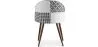 Sedia da pranzo - Rivestita in patchwork bianco e nero - Evelyne image 7