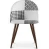 Sedia da pranzo - Rivestita in patchwork bianco e nero - Evelyne image 7