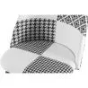 Sedia da pranzo - Rivestita in patchwork bianco e nero - Evelyne image 7
